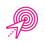 Arrow pointing to target icon