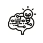 Brain with lightbulb